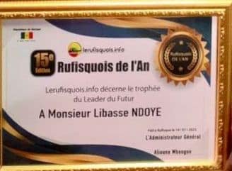 15ème Edition du Rufisquois de l’AN :  Libasse NDOYE reçoit le trophée du jeune leader du futur
