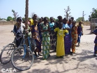 Groupe de filles écolières au Sénégal
