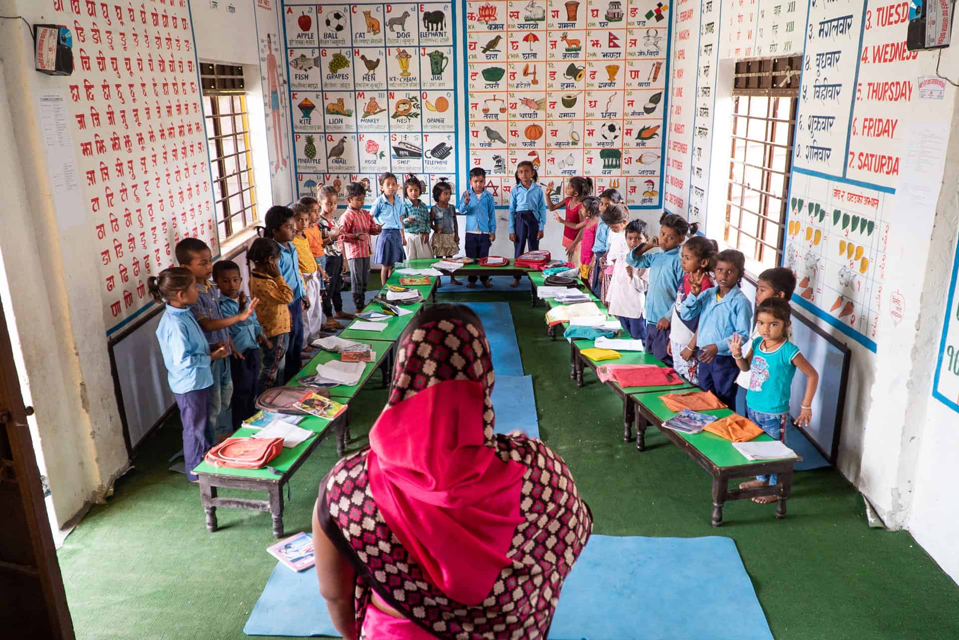 Action Education répond à l'urgence éducative au Népal en assurant l'apprentissage des enfants non scolarisés. Nepal, Mars 2022. © Chandra Kiran
