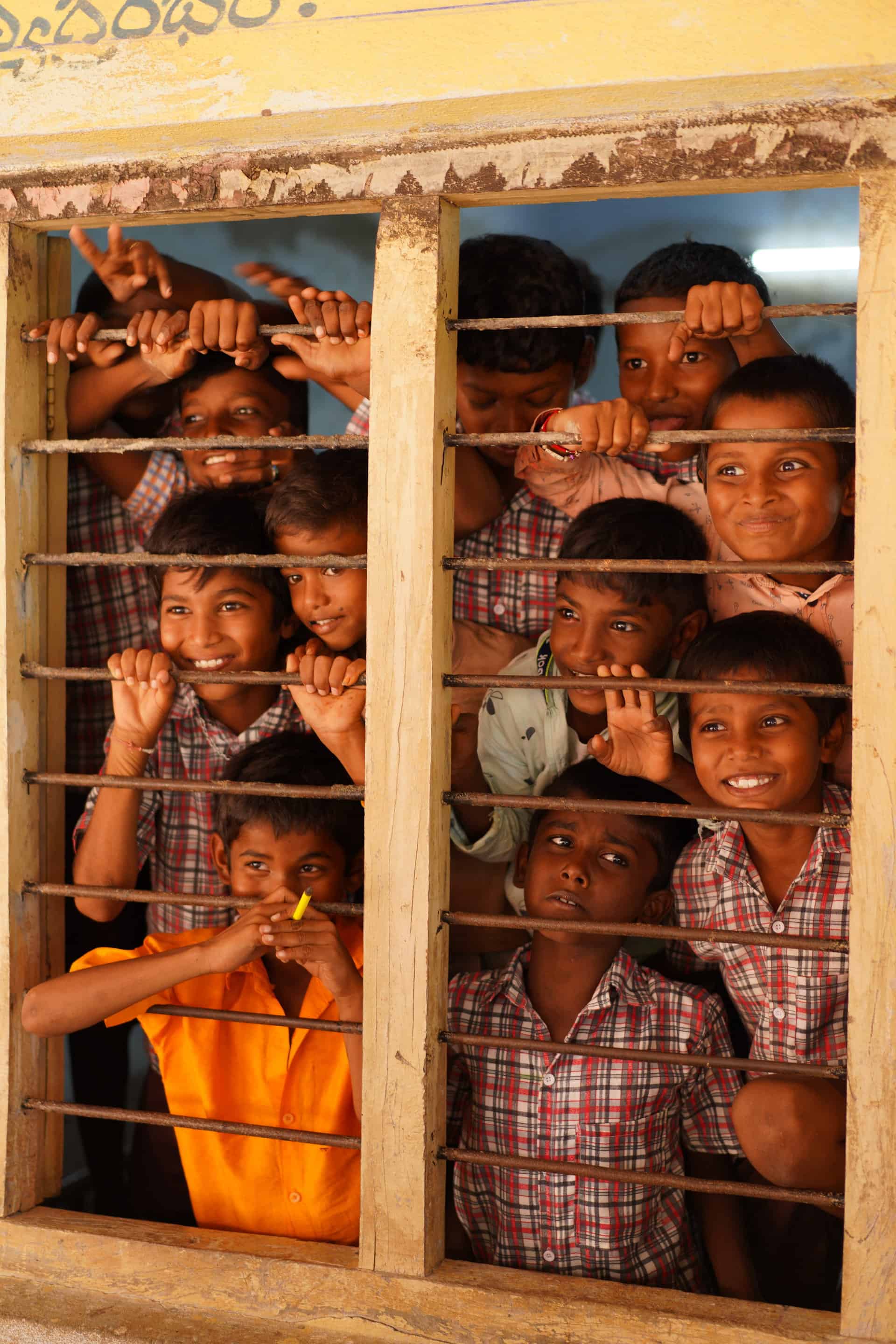 School children in Nalgonda district, Telangana state. India, October 2022. Gilles Oger