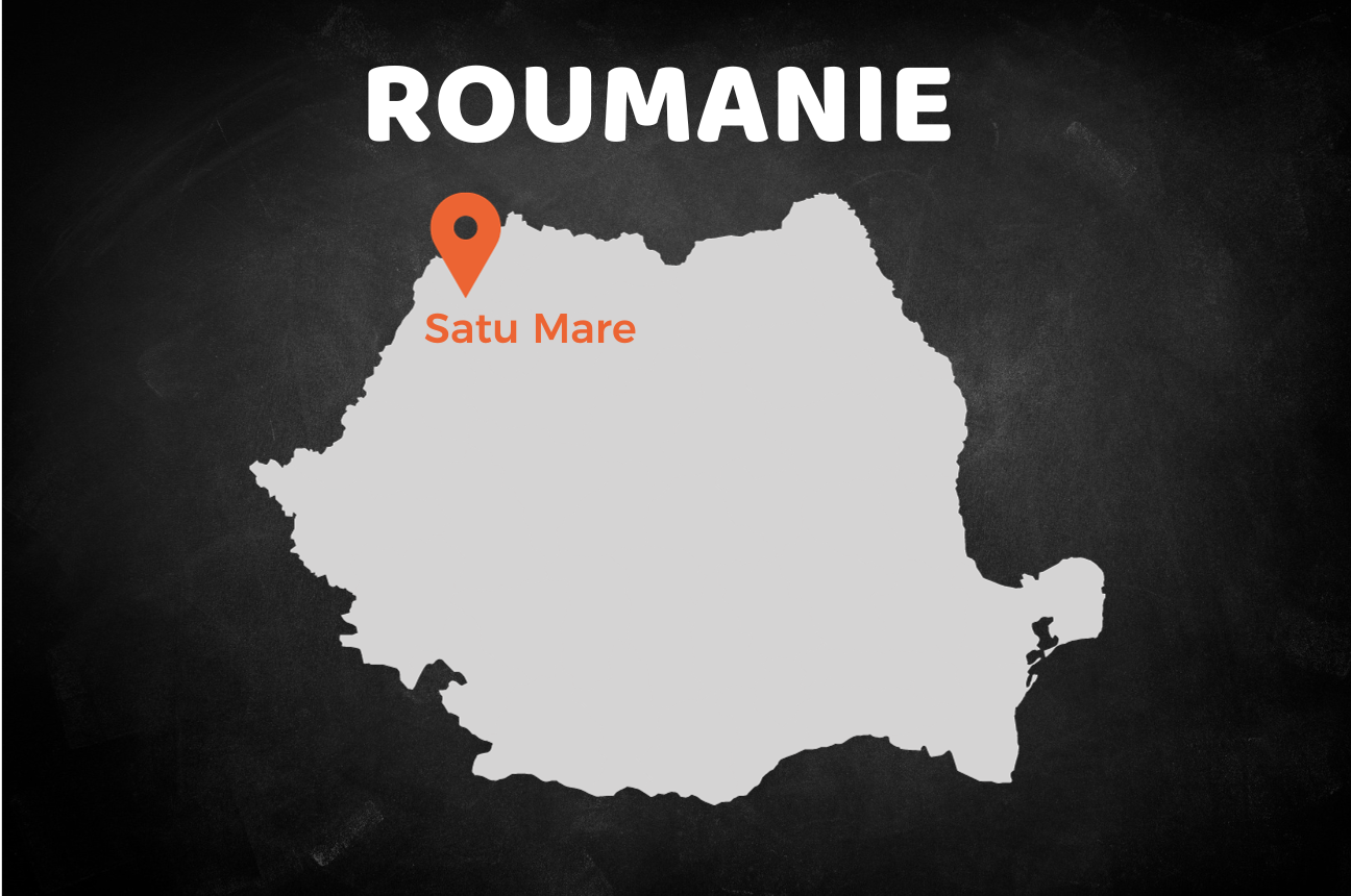 Carte Roumanie avec focus Satu Mare