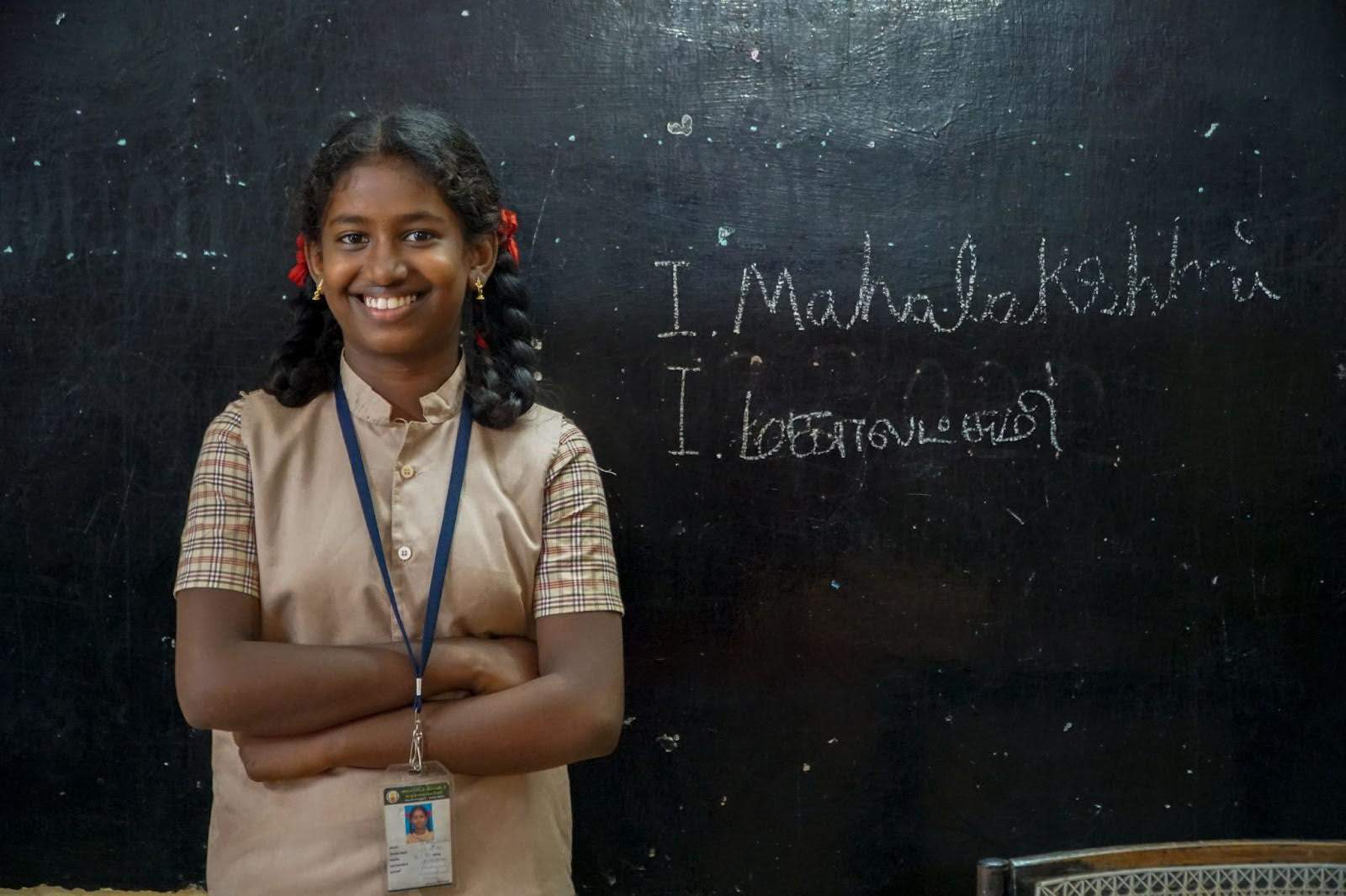 Jeune fille - Projet Enlight à Chennai